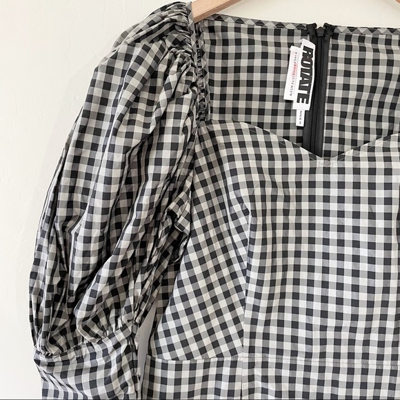 ROTATE BIRGER CHRISTENSEN Gingham shell mini dress - Picture 6 of 16